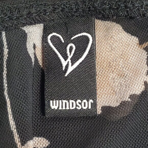 Windsor Womens Fairy Grunge Mesh Babydoll Cropped Top Size M Whimsigoth Sheer - Picture 4 of 9